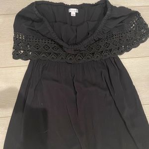 Black strapless dress. Size L xhilaration